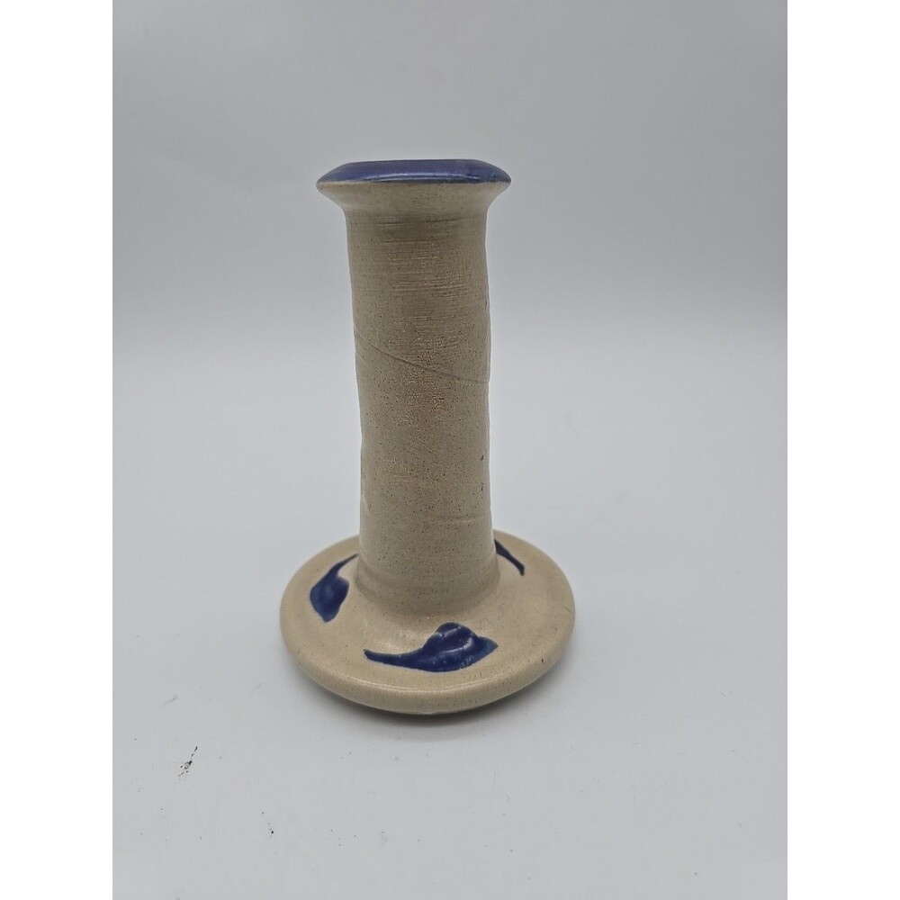 Maloney Pottery Candlestick Holder Williamsburg VA Salt Glazed - Picture 5 of 10